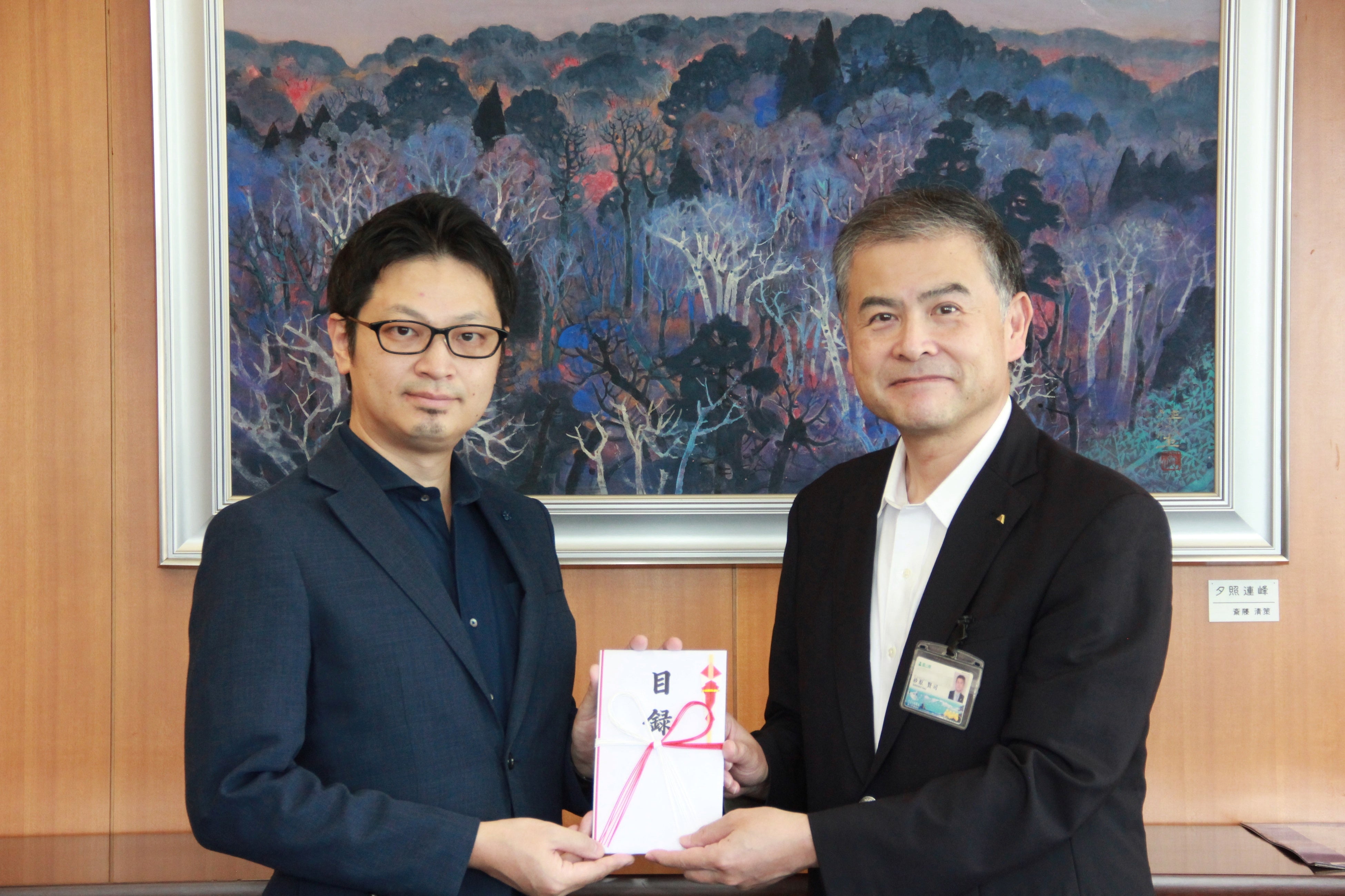 左：ナイル株式会社 執行役員 社長補佐 大谷 昌史、右：富山県 首都圏本部 本部長 砂原 賢司氏