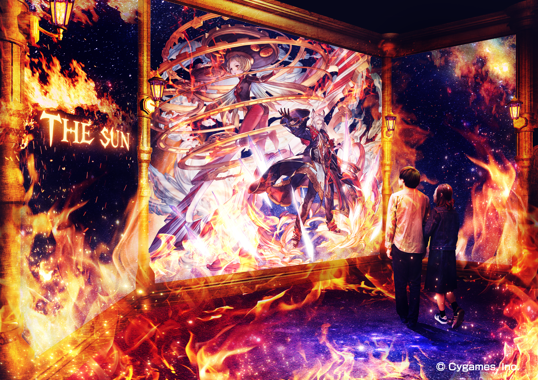 ▲十賢者と「アーカルムの転世」の星晶獣をモチーフにした展示