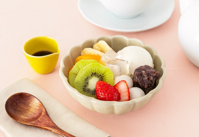 「季節のフルーツあんみつ」