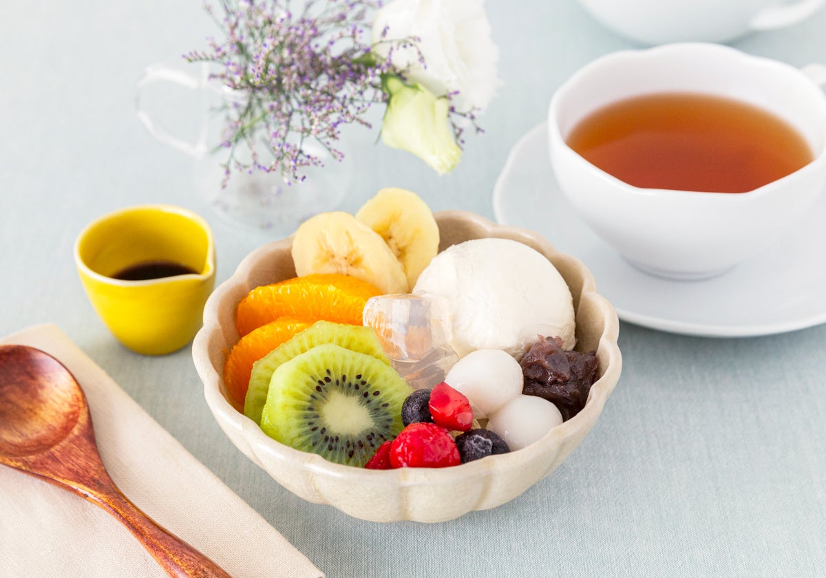 「季節のフルーツあんみつ」