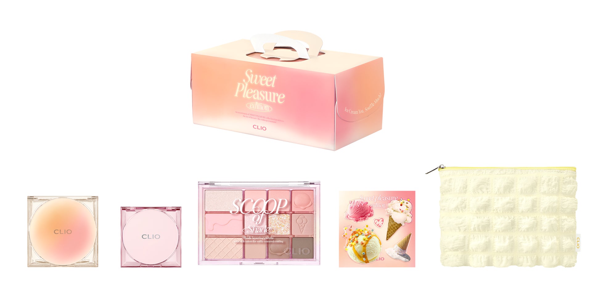 デイジークシャドウパレット&クリオクッションファンデ5点セット新品未使用箱無し 大人気の韓国発メイクアップブランド「CLIO」より、日本限定