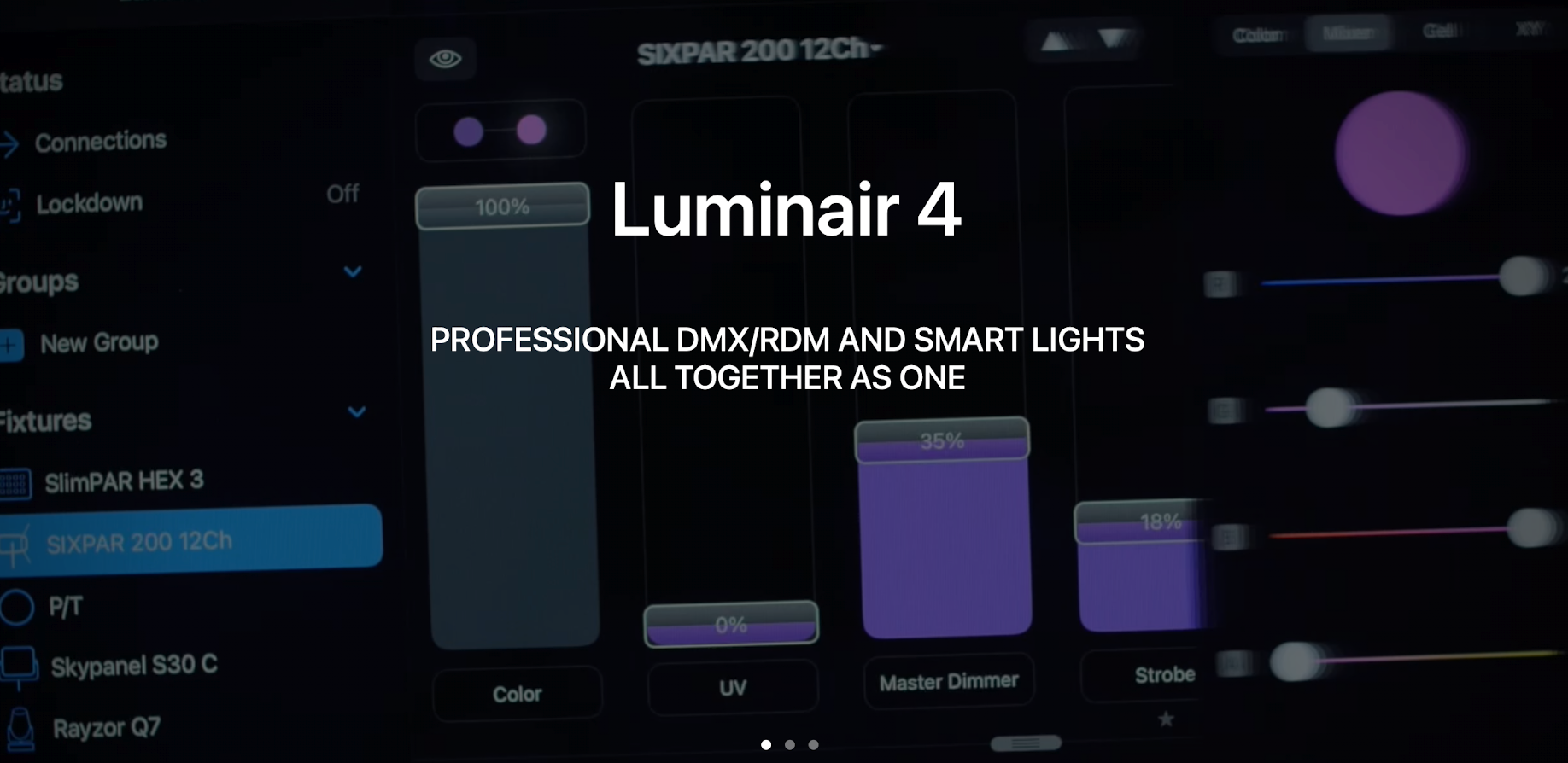 「Luminair 4」でiPadで照明を一括制御！DMX/RDM SMART LIGHTSアプリのシステム設計・照明シーン制作・UI制作サービスを開始