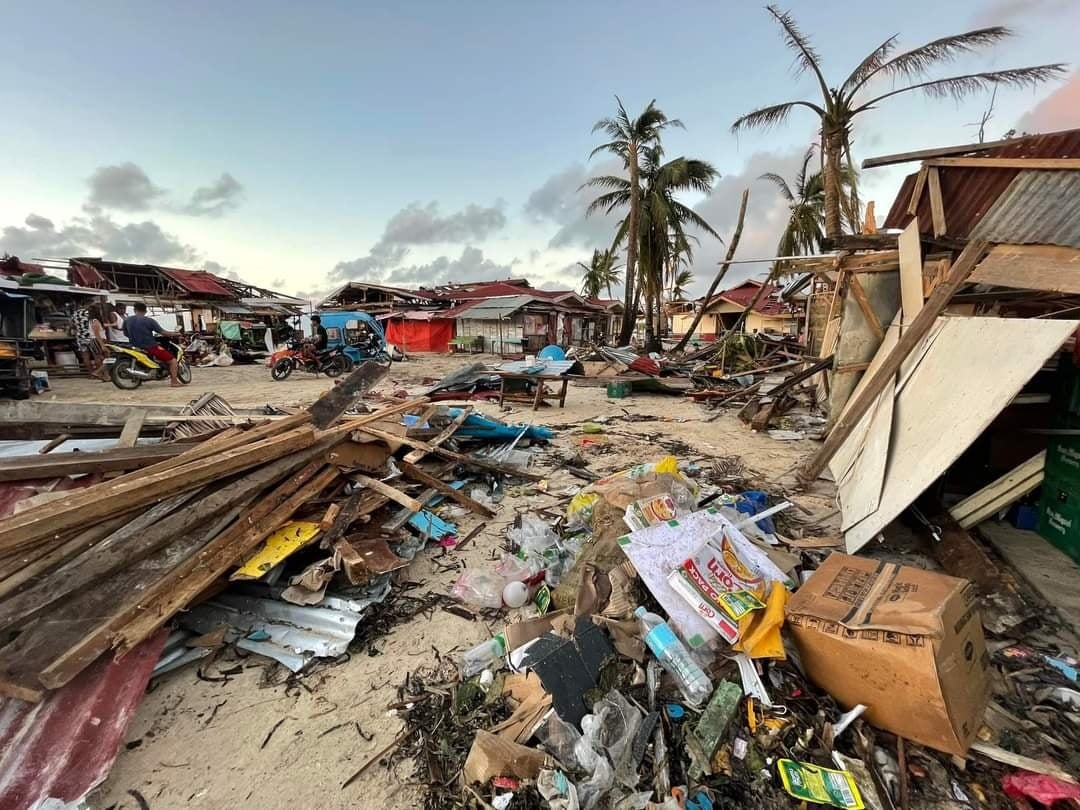 シアルガオ島の被災状況©PLAN