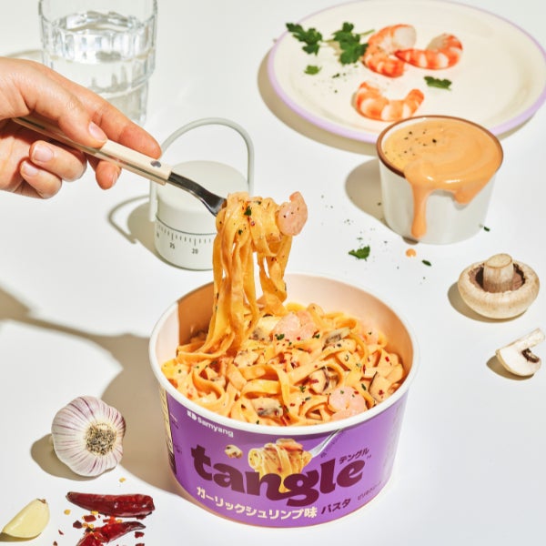 テングル」って、革命的。高たんぱく質本格カップパスタ「ガーリック テングル」って、革命的。高たんぱく質本格カップパスタ「ガーリック