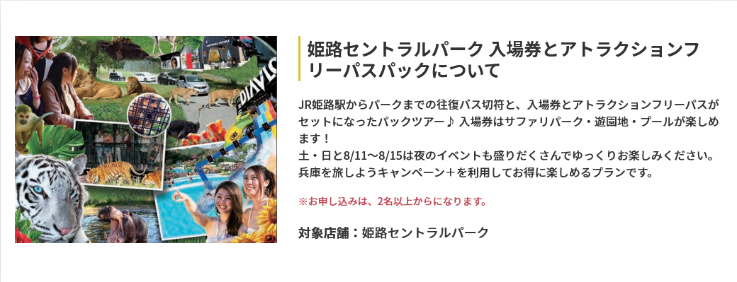 姫路セントラルパーク　大人　入園券４枚　2019・9・30まで 姫路セントラルパーク入園券大人4枚