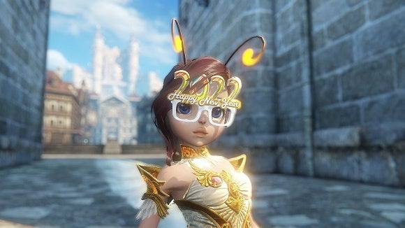 ミッション報酬：2022年HappyNewYearメガネ