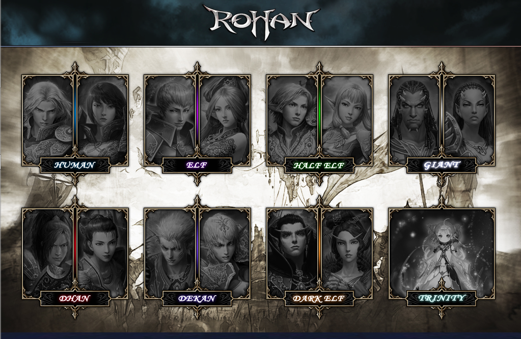 多彩な種族から好みのキャラクターを選択して作成可能。