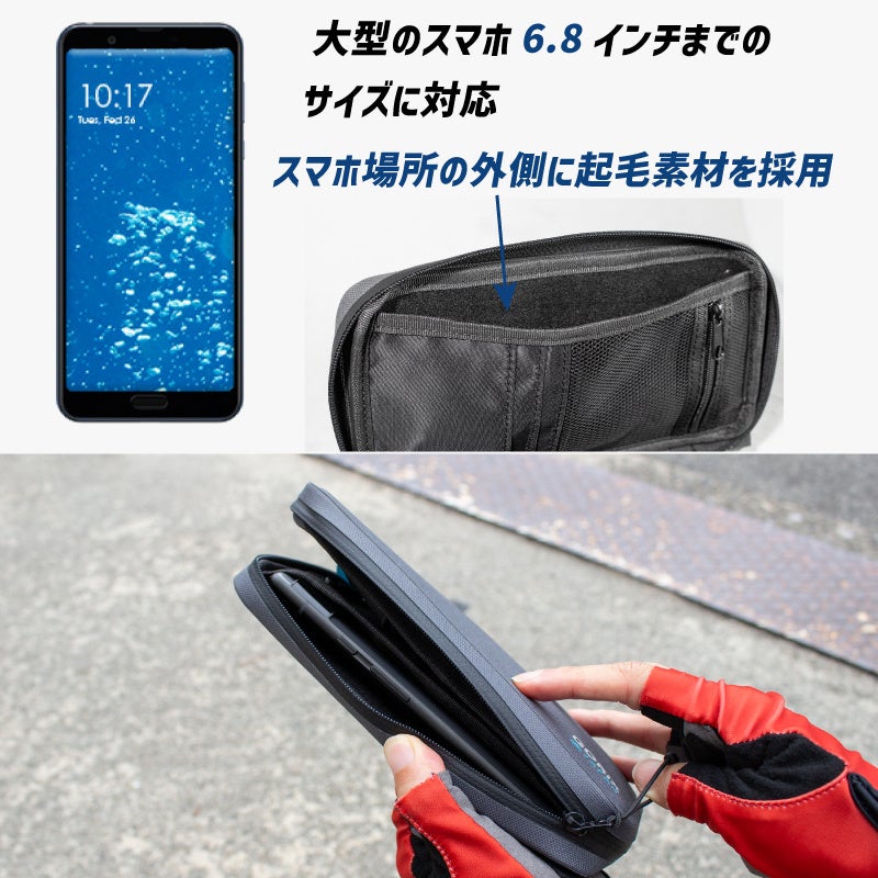 汎用性の高いシルエット【国内買付発送】ギャバジン ポーチ 新商品】【高い防水性能と大きな収容力!!】自転車パーツブランド