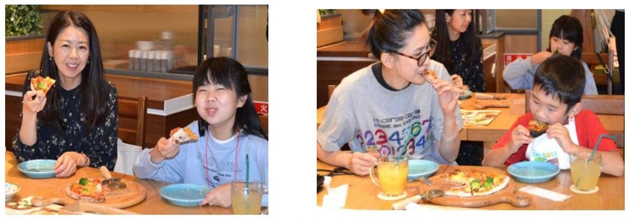 世界でひとつだけのオリジナルピザを親子で試食！