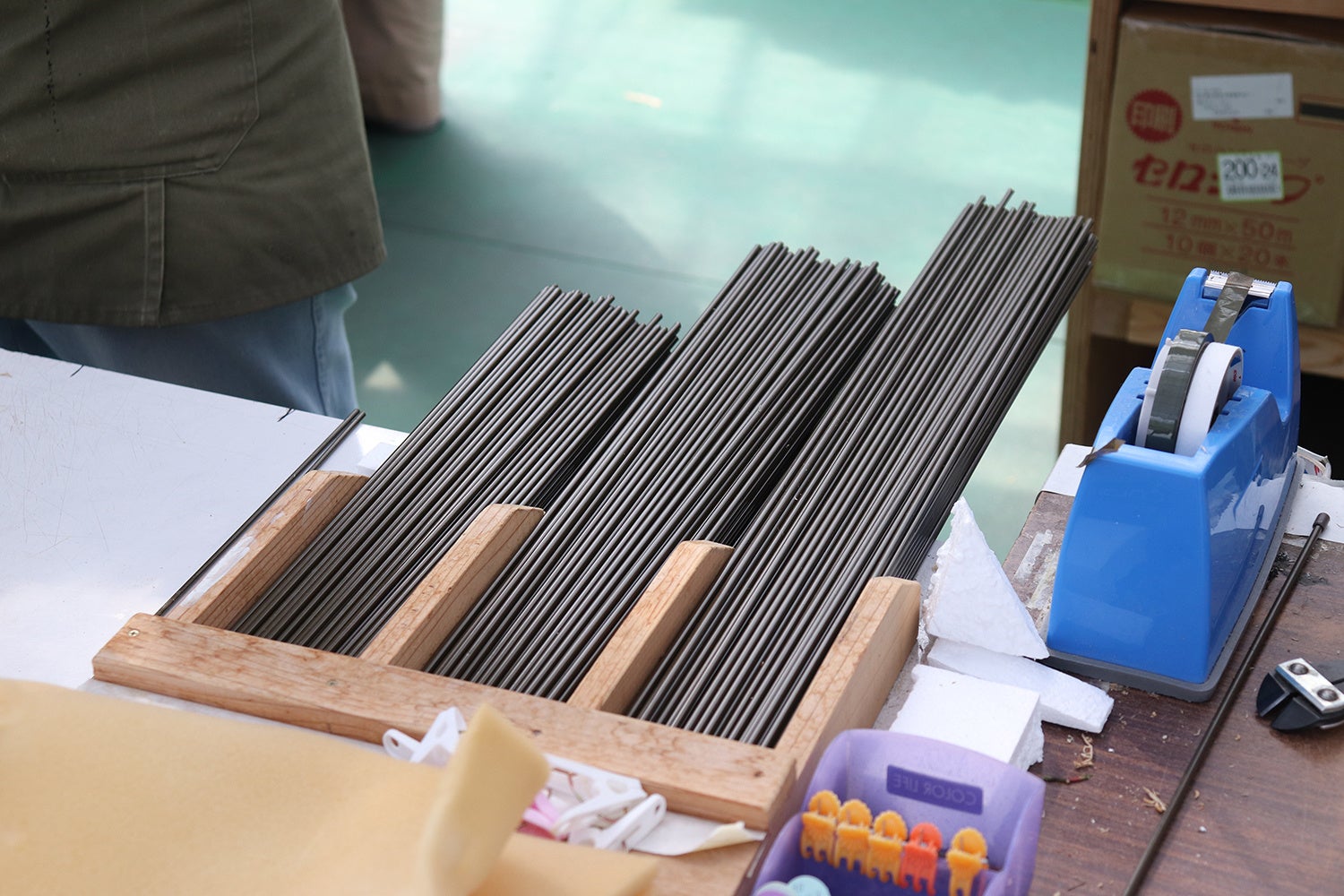 ワイヤーも再利用