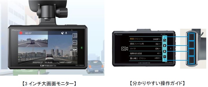 新品 carrozzeria ドライブレコーダー カロッツェリア 2カメラタイプのドライブレコーダー新モデルを