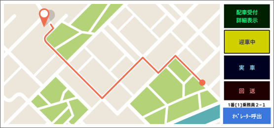 【タクシー端末側表示イメージ】