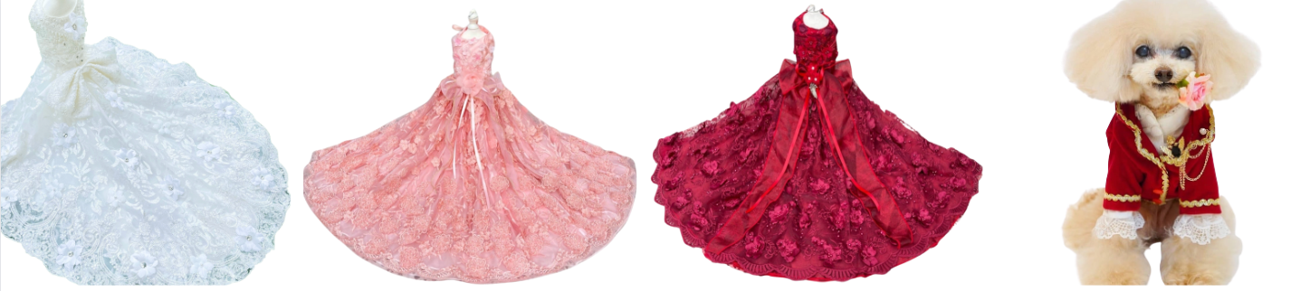 ロングドレス、ショートドレス、タキシードを数豊富にご準備致します(写真はイメージです)