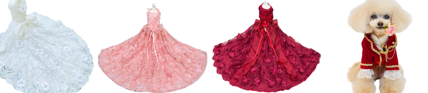 ロングドレス、ショートドレス、タキシードを数豊富にご準備致します(写真はイメージです)