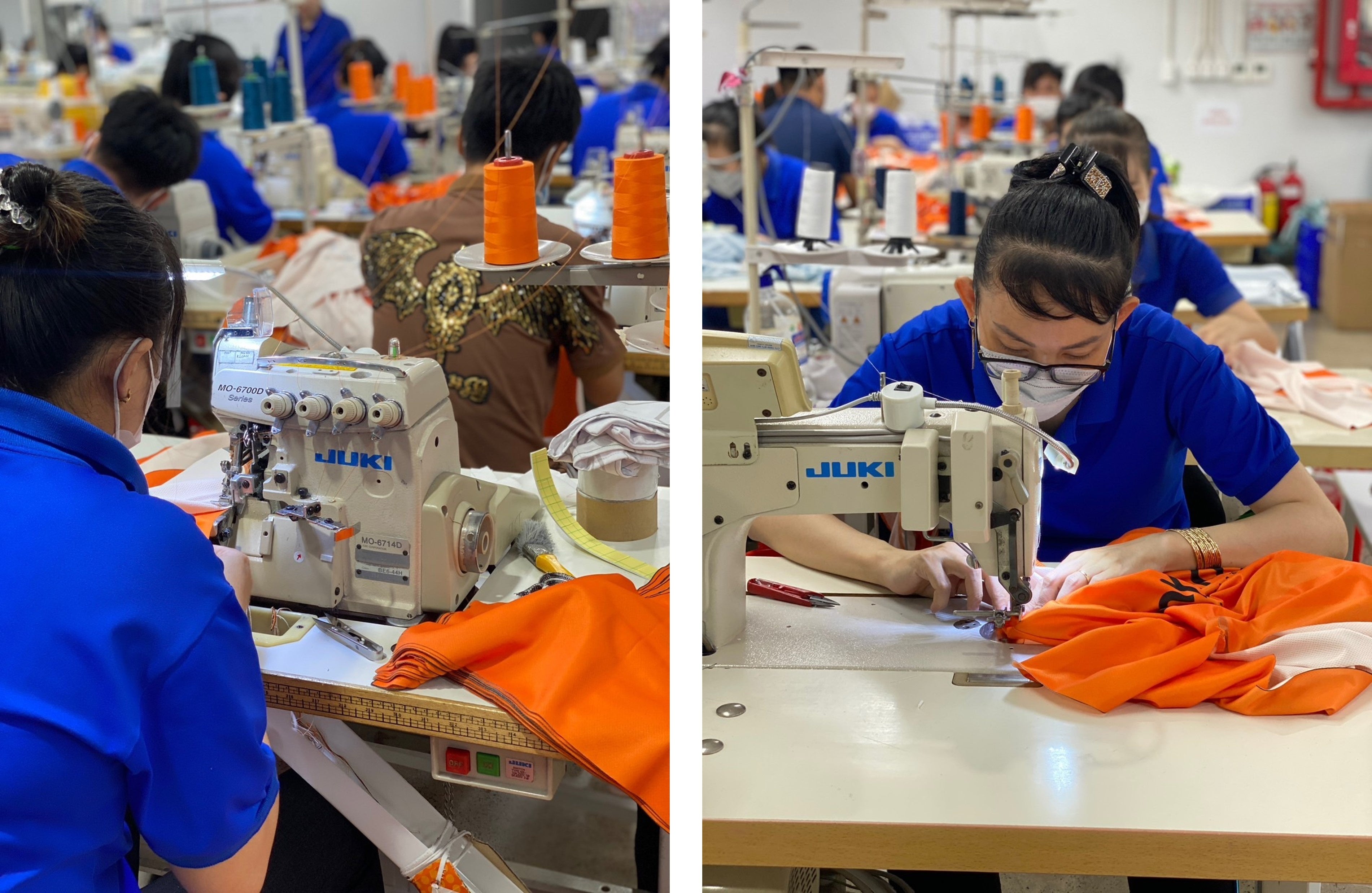 縫製工場の様子