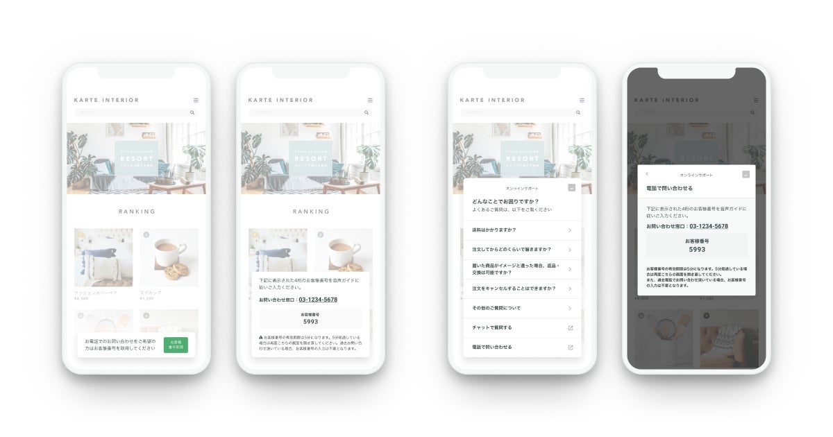 本連携におけるKARTEの接客サービス(アクション)イメージ