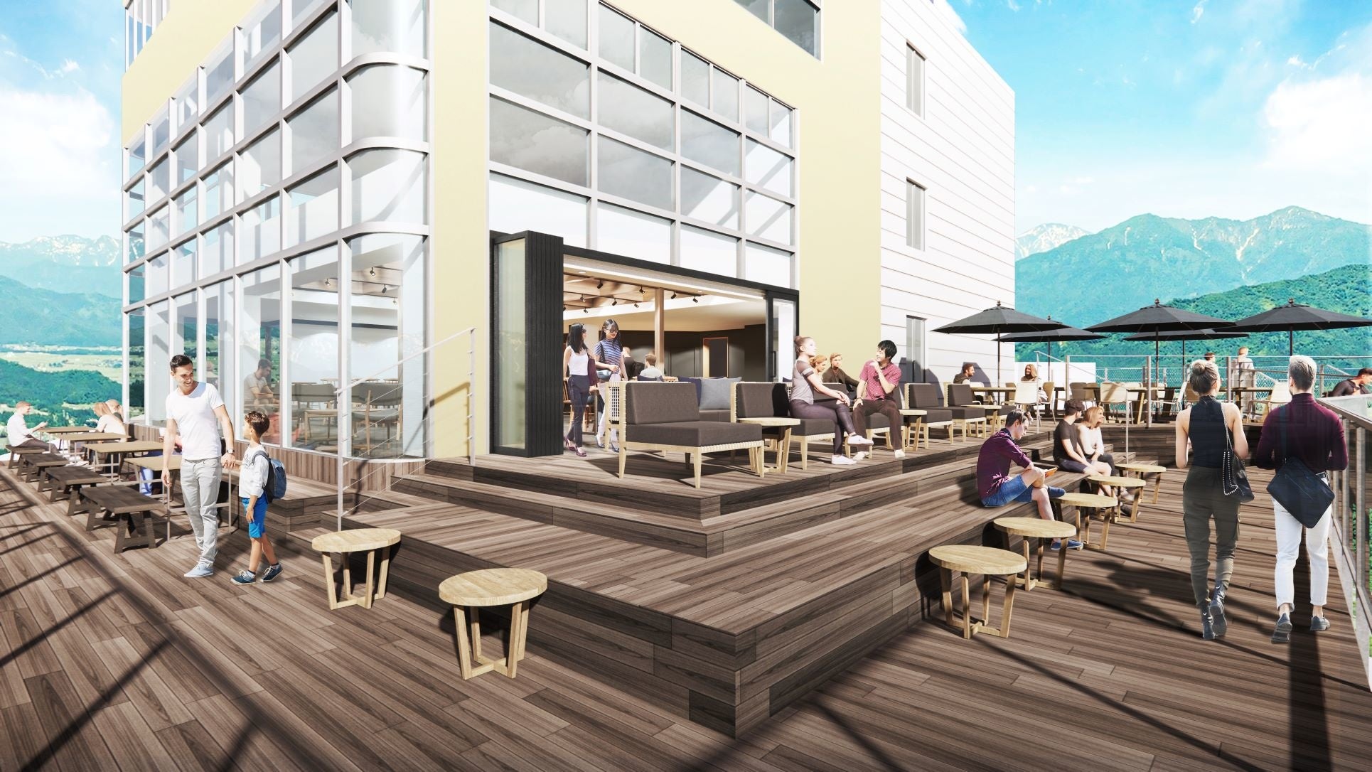 エリア最大級の新展望テラス(イメージ)