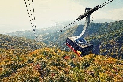 紅葉のびわ湖バレイロープウェイ