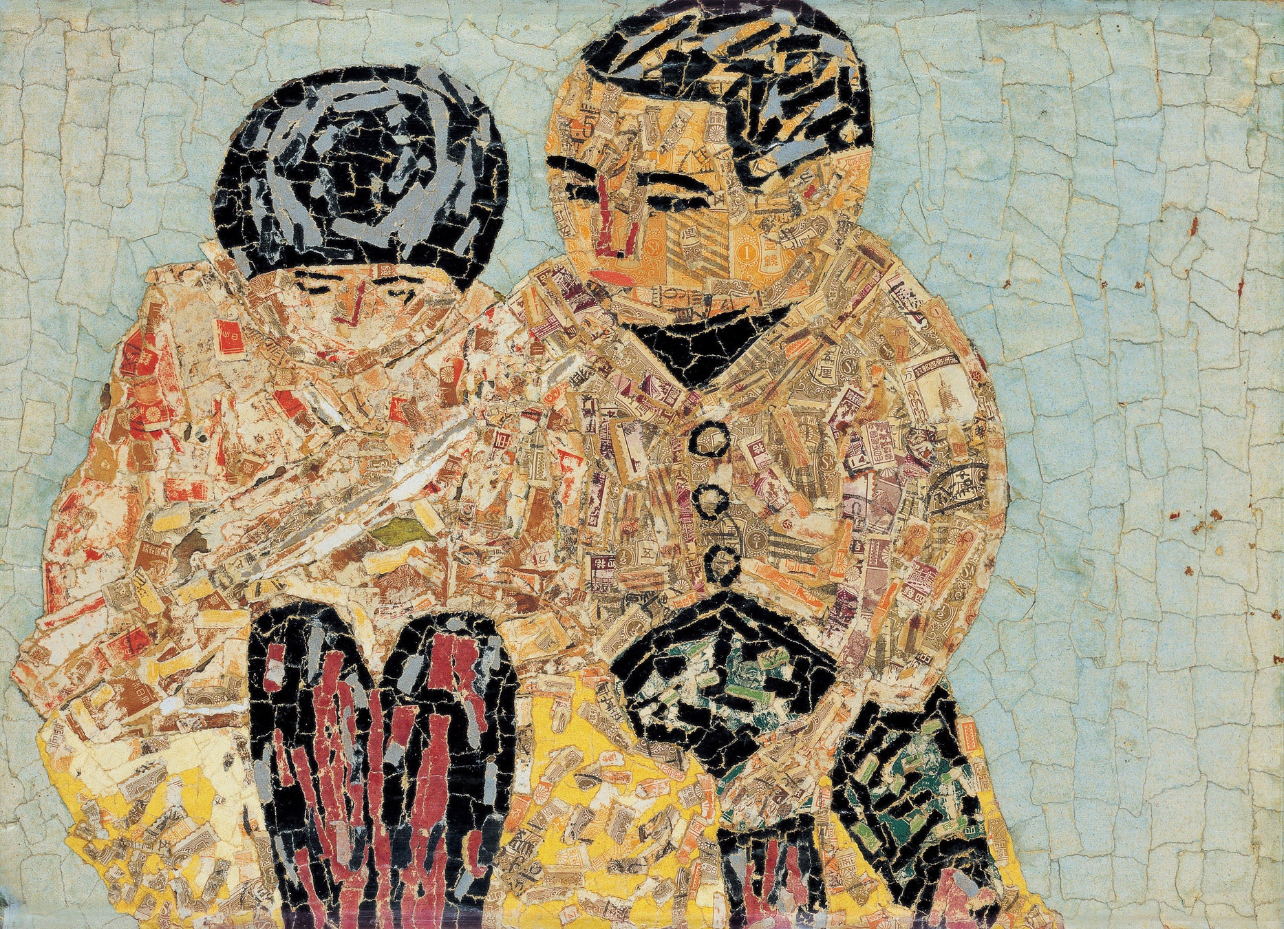 《ともだち》貼絵/1938(昭和13)年 ©Kiyoshi Yamashita/STEPeast 2022
