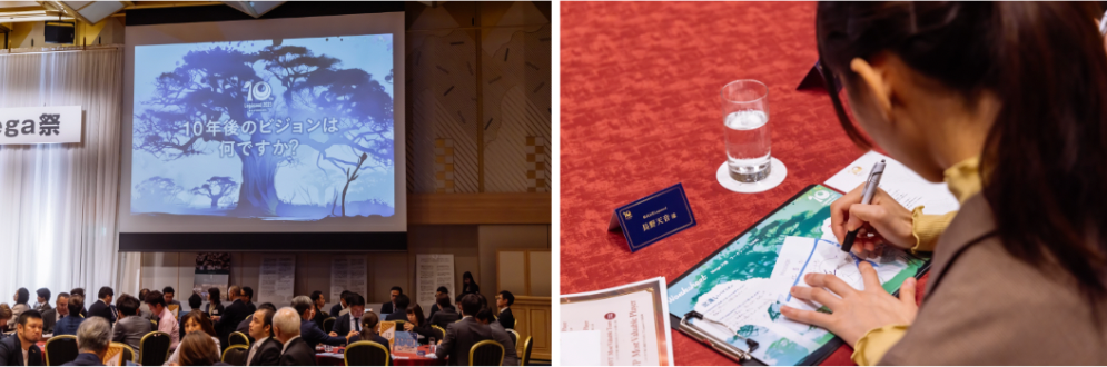 ワーク終盤、「10年後のビジョン」を全員で書く