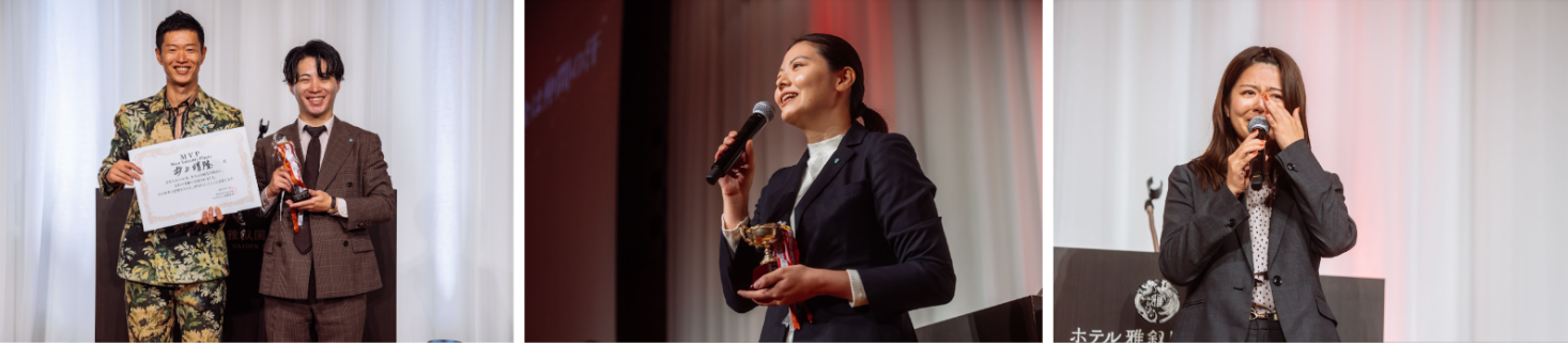 LegaseedAwardの様子。中には感極まり涙を流す社員も。