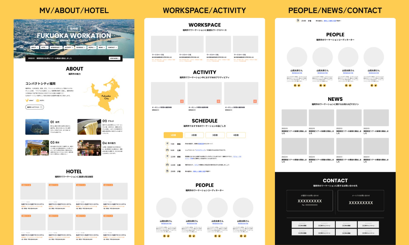 ワーケーションガイドページのイメージ