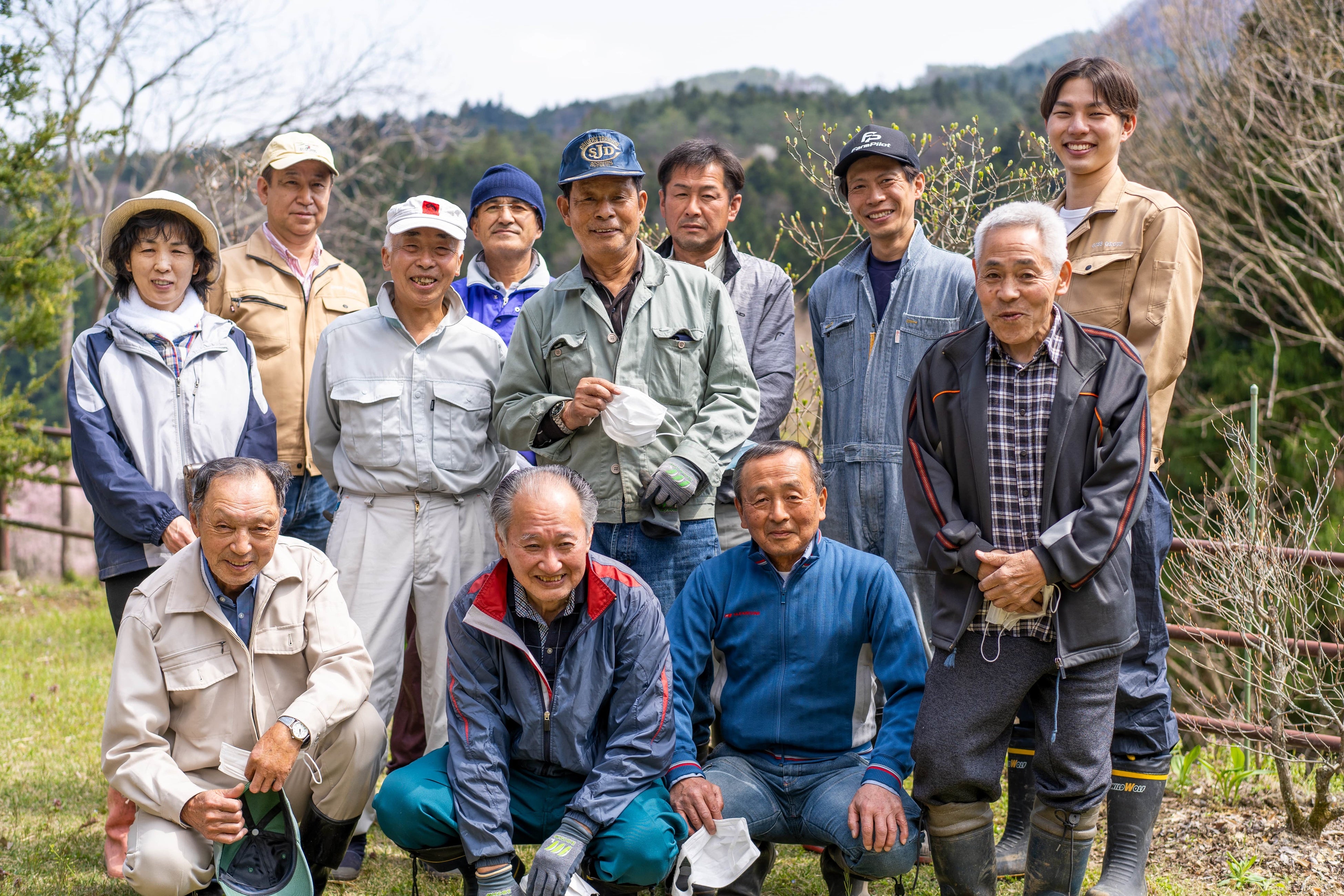 上岩渕水利組合の皆さんと日本水力開発株式会社