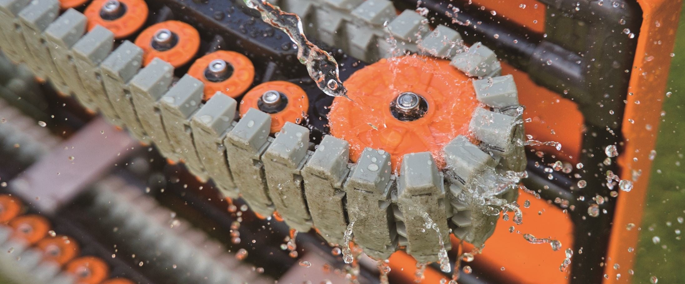 クローラー部分の丸洗い可能