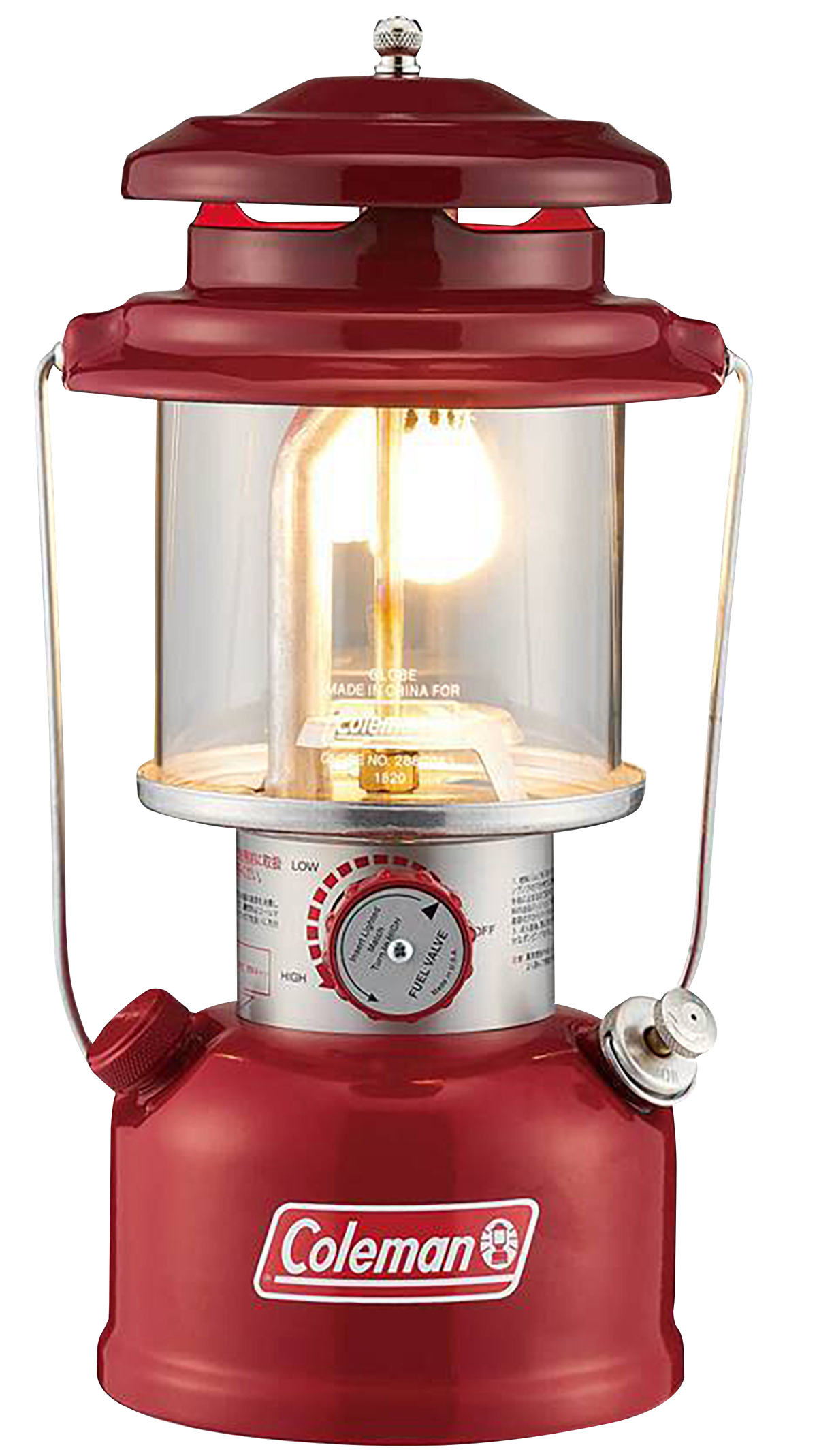 ▲コールマン&nbsp; ワンマントルランタン（レッド）