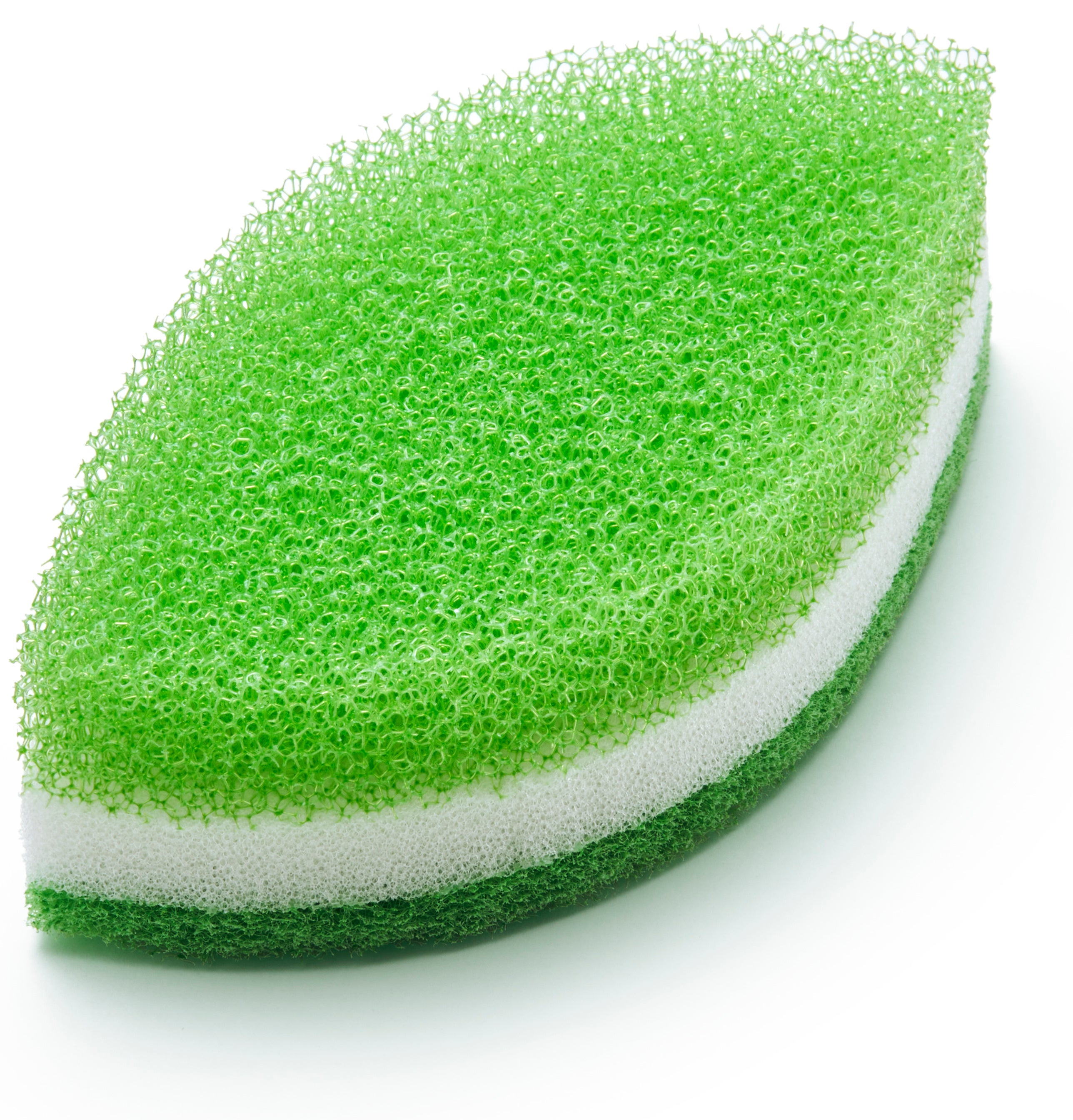 台所用スポンジ ハードタイプ リーフ型