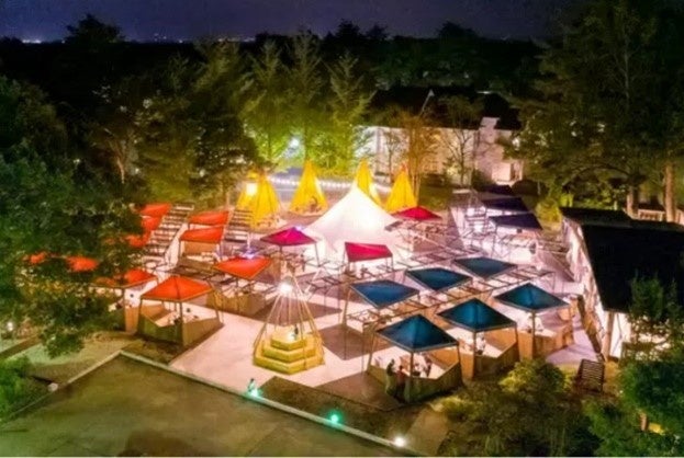 夜のBBQ villageはキラキラの映えスポット！
