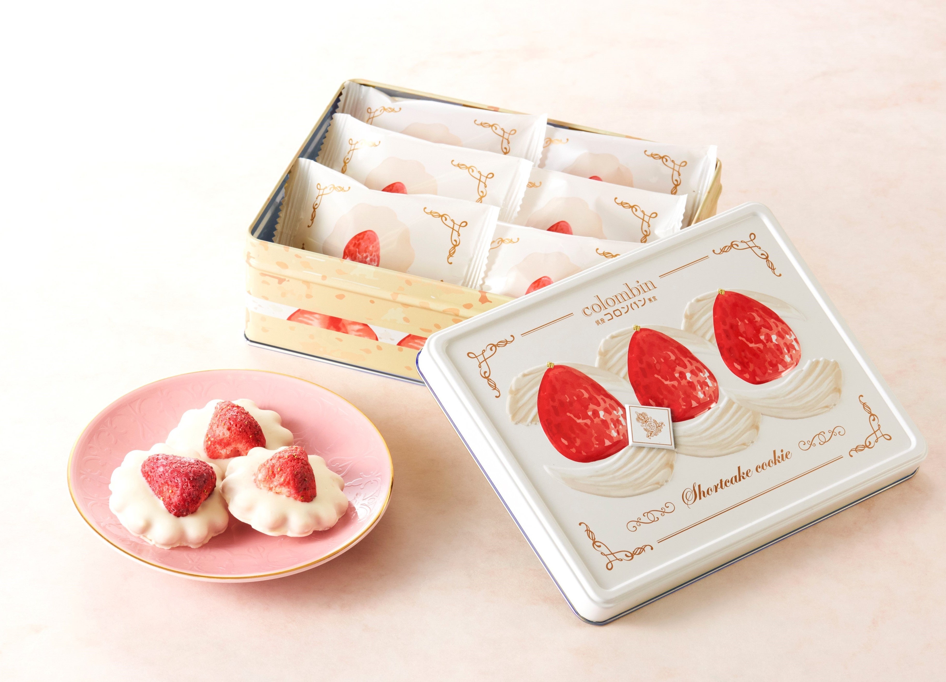 洋菓子のコロンバン“まるでショートケーキ”なクッキー缶を期間限定販売