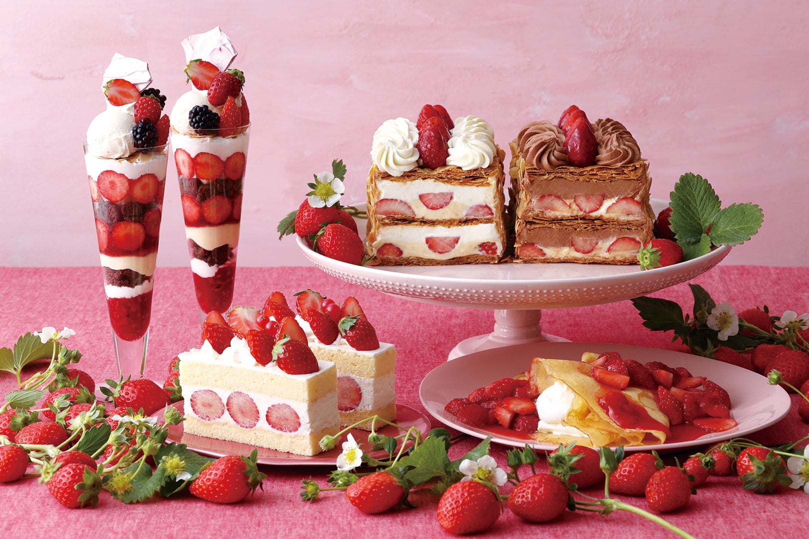 【キハチ カフェ】いちごスイーツ5種