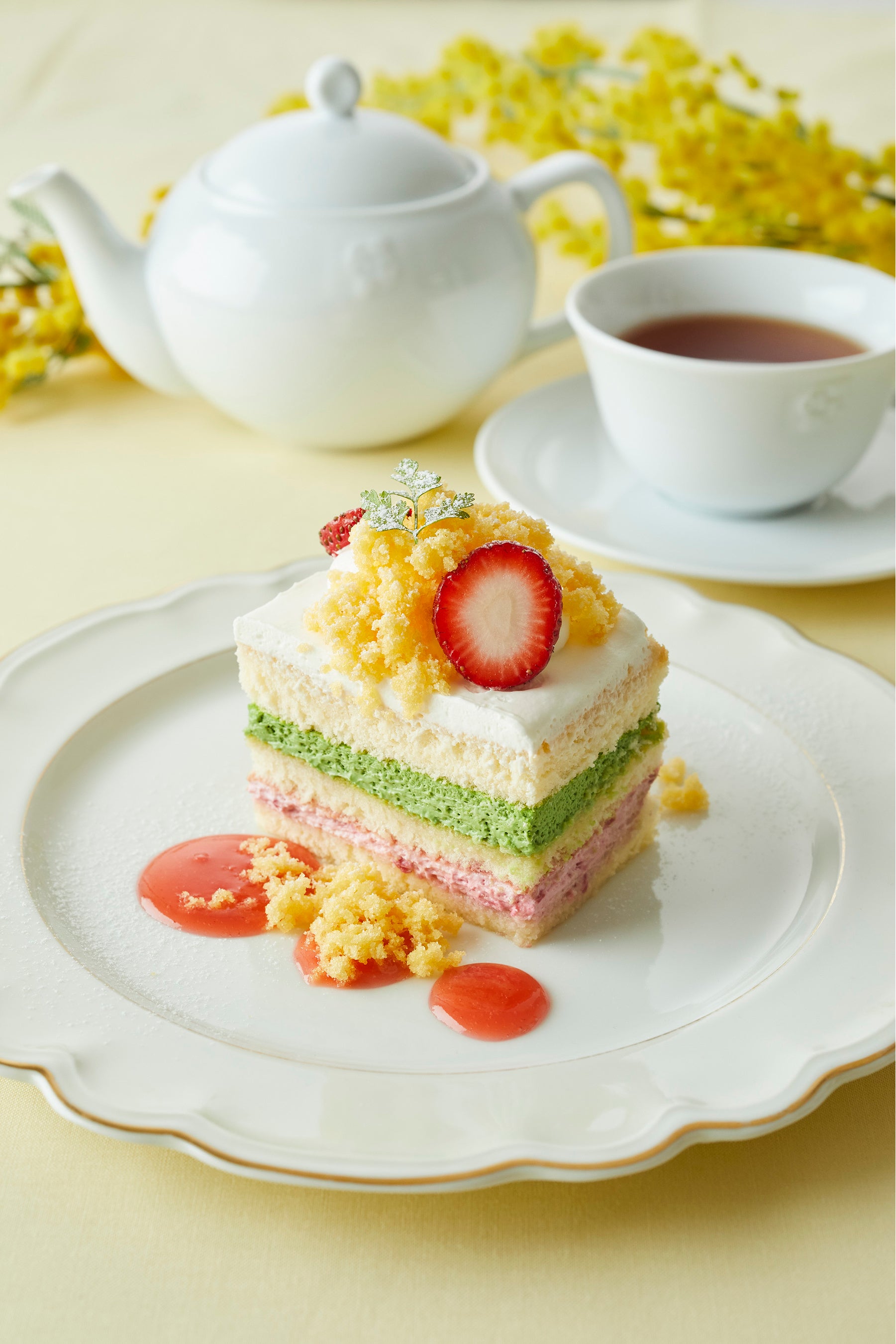 Afternoon Tea】さくらホイップ×苺×抹茶の新作パフェやさくらが