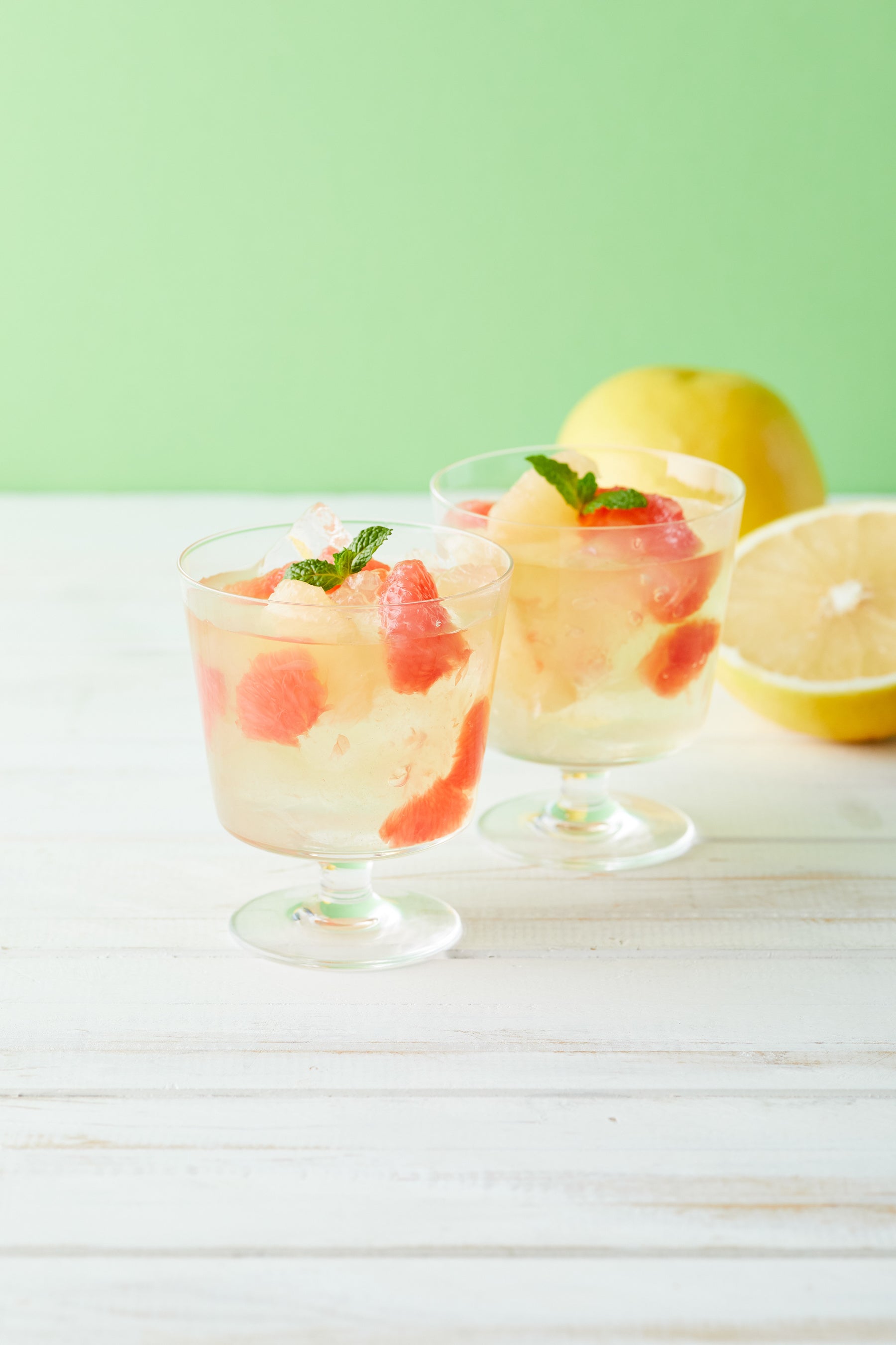 レシピ：グレープフルーツグリーンゼリーティー