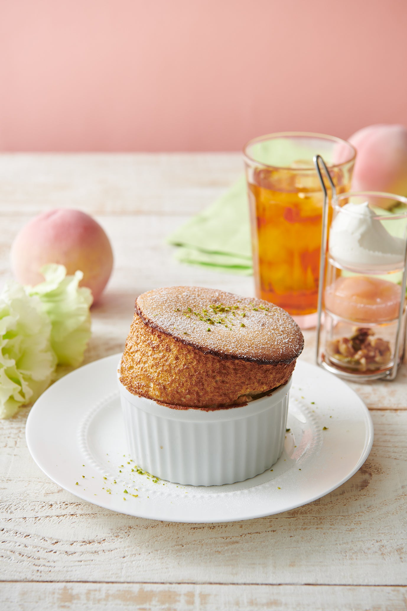 焦がしバターのスフレ アールグレイと白桃