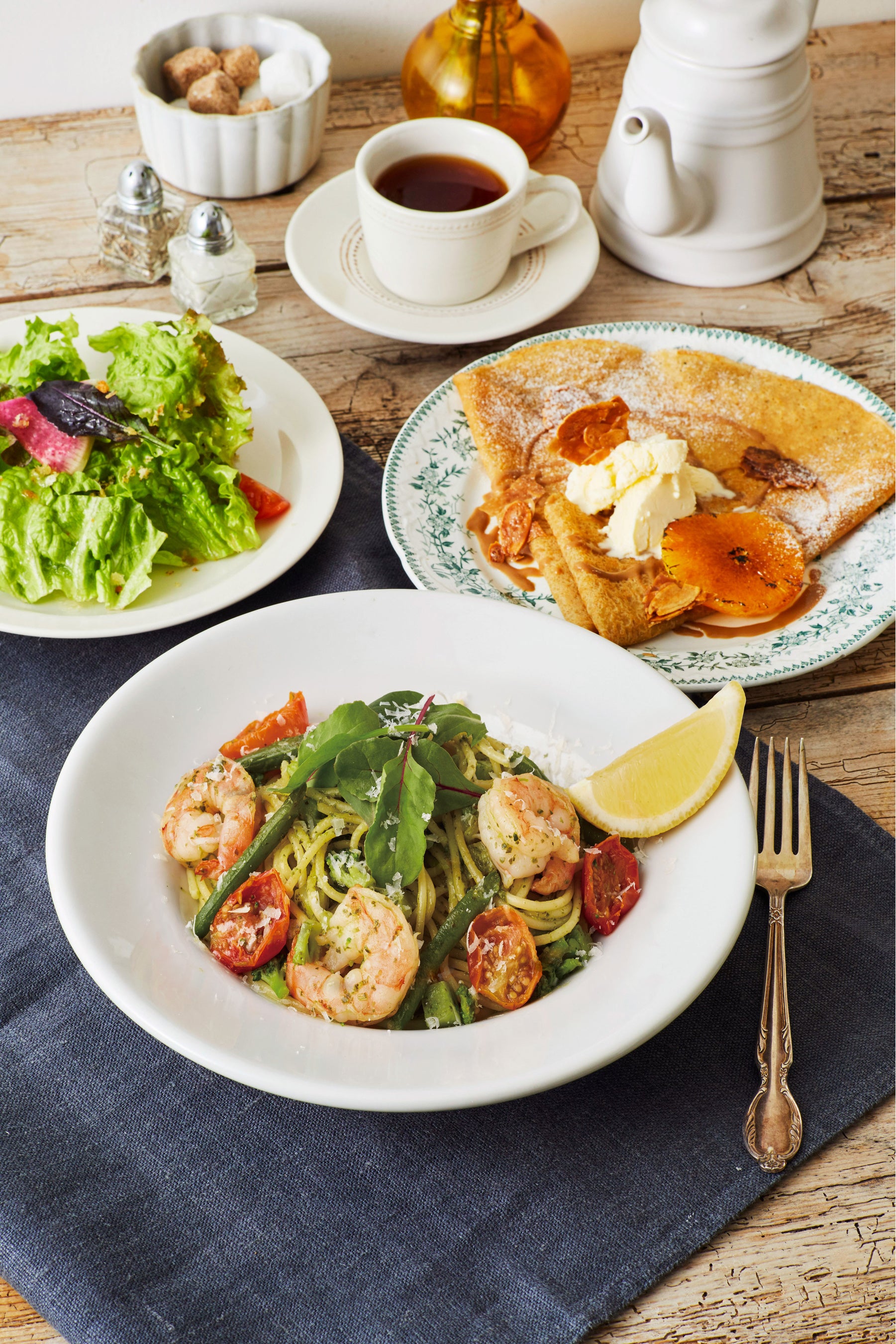 テーブルクレープセット集合イメージ