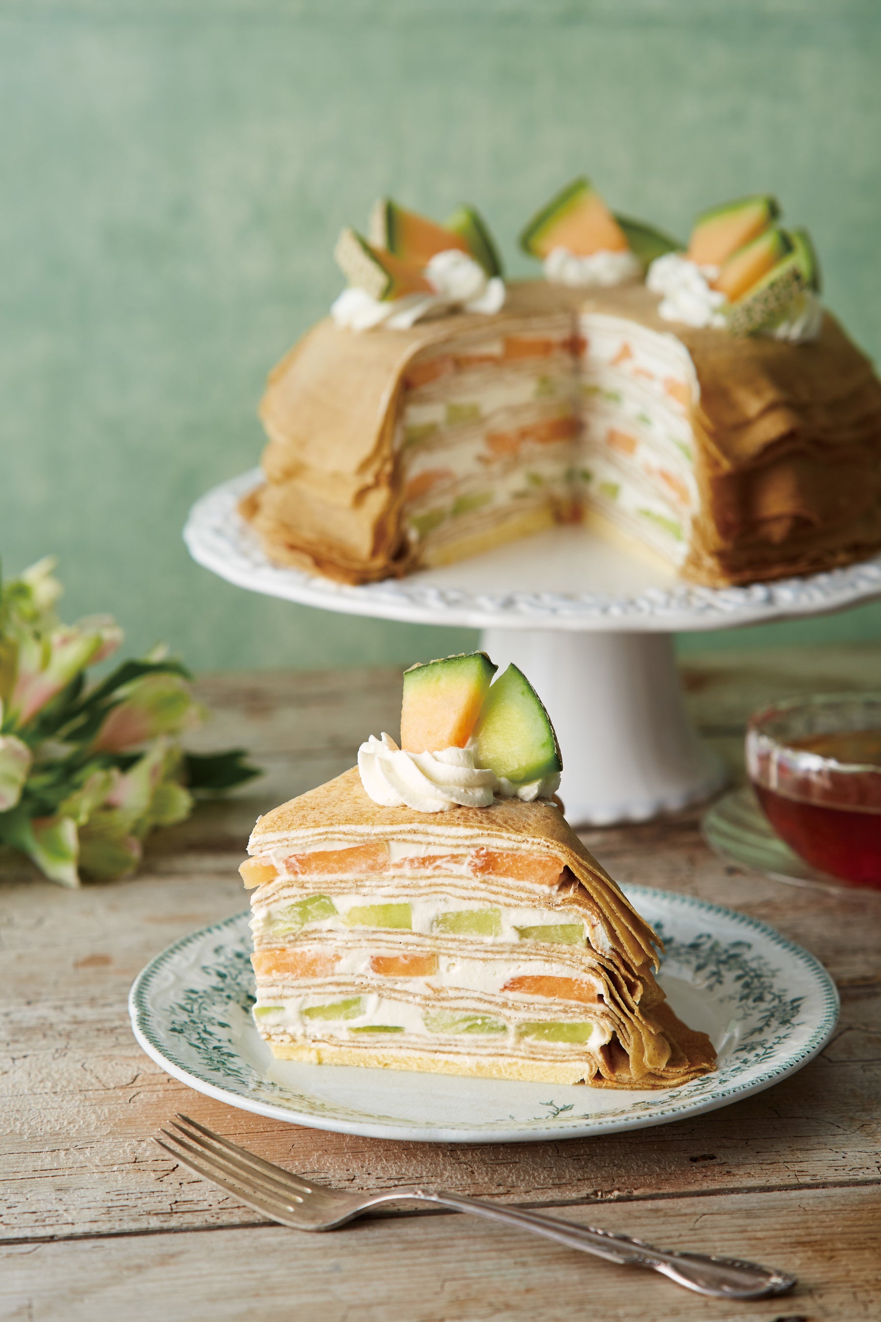 ダブルメロンのミルクレープ2