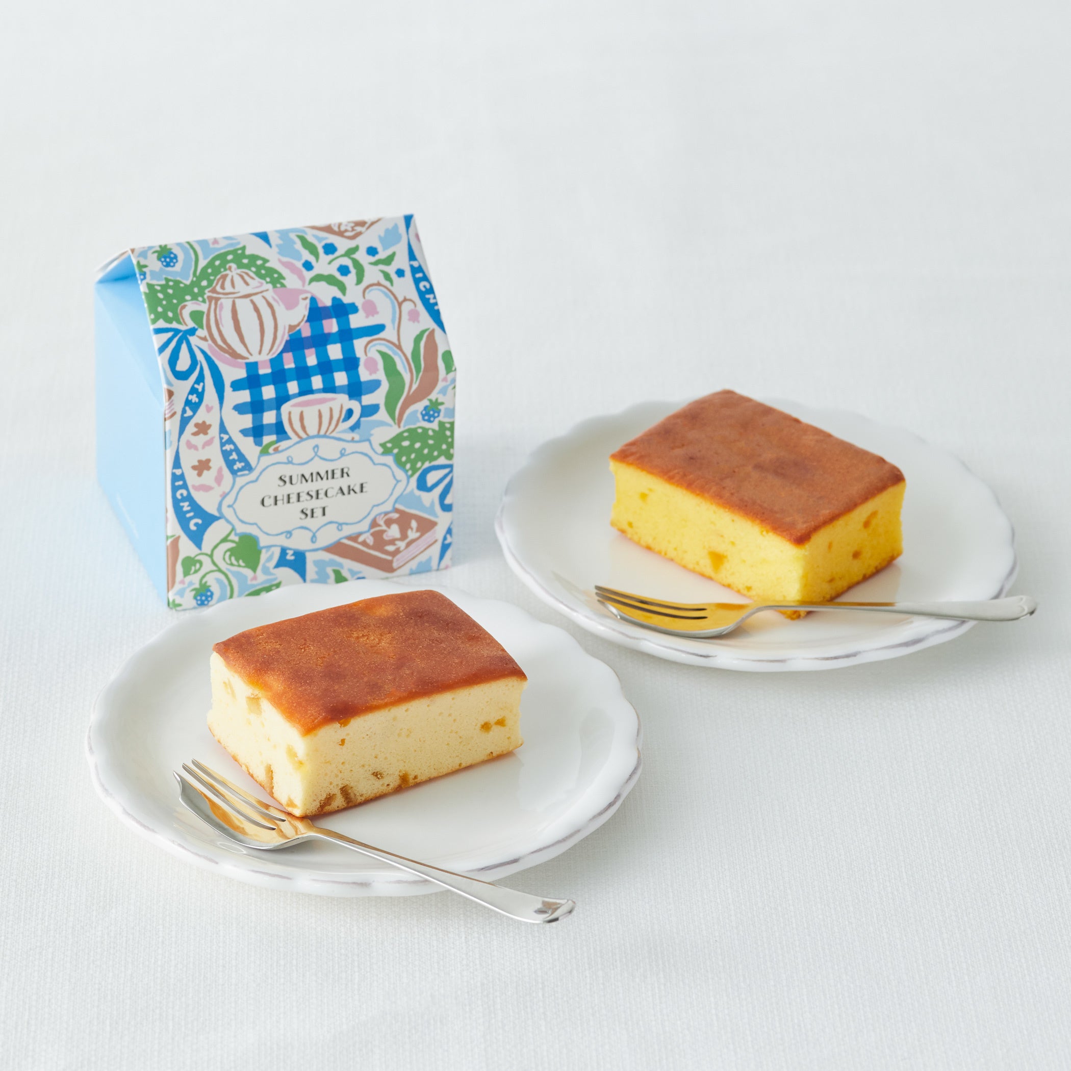 夏のチーズケーキセット レモン＆マンゴー