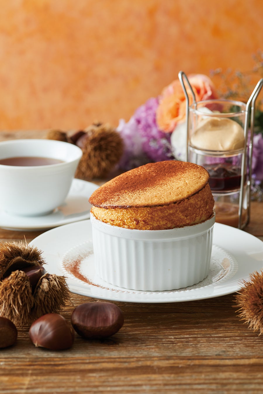 焦がしバターのスフレ 栗とヘーゼルナッツ