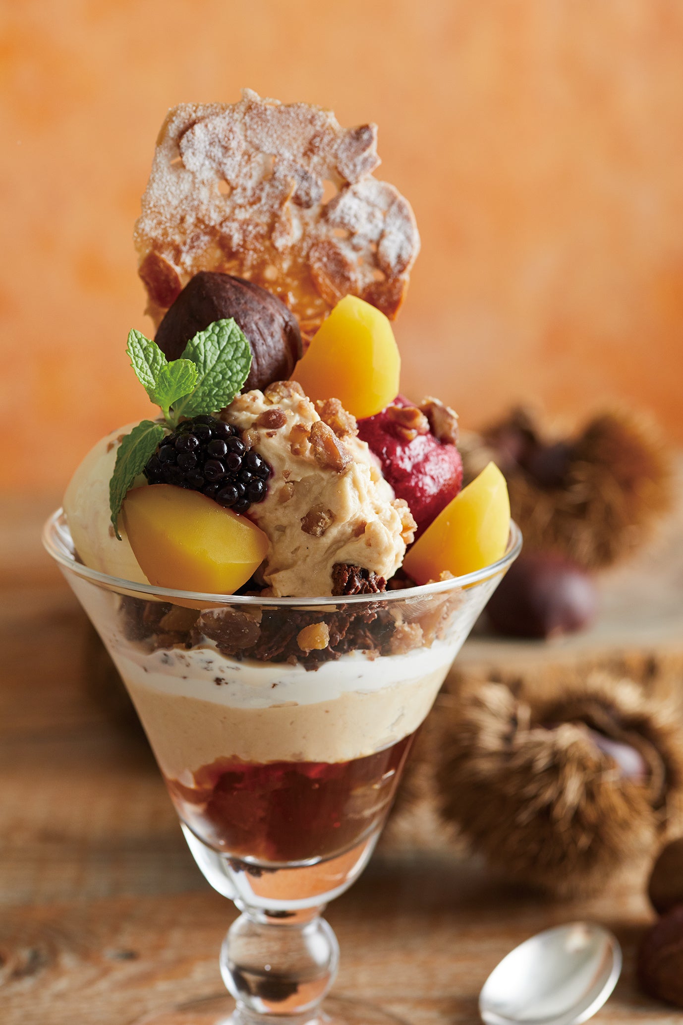 渋皮栗とカシスのパフェ2