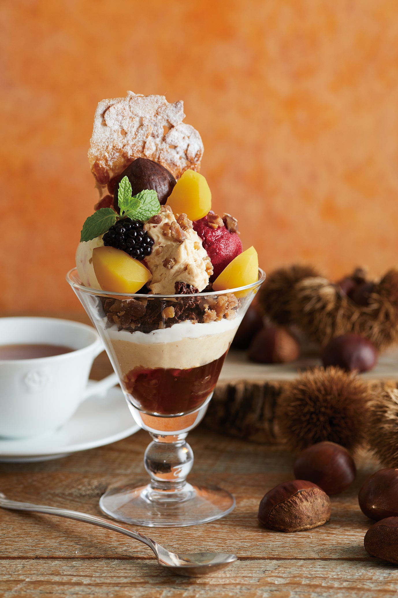 渋皮栗とカシスのパフェ3