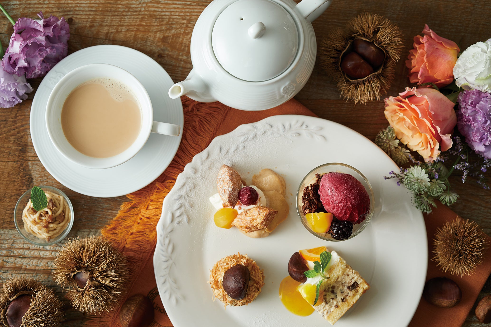 栗と紅茶のスペシャルアフタヌーンティーセット2