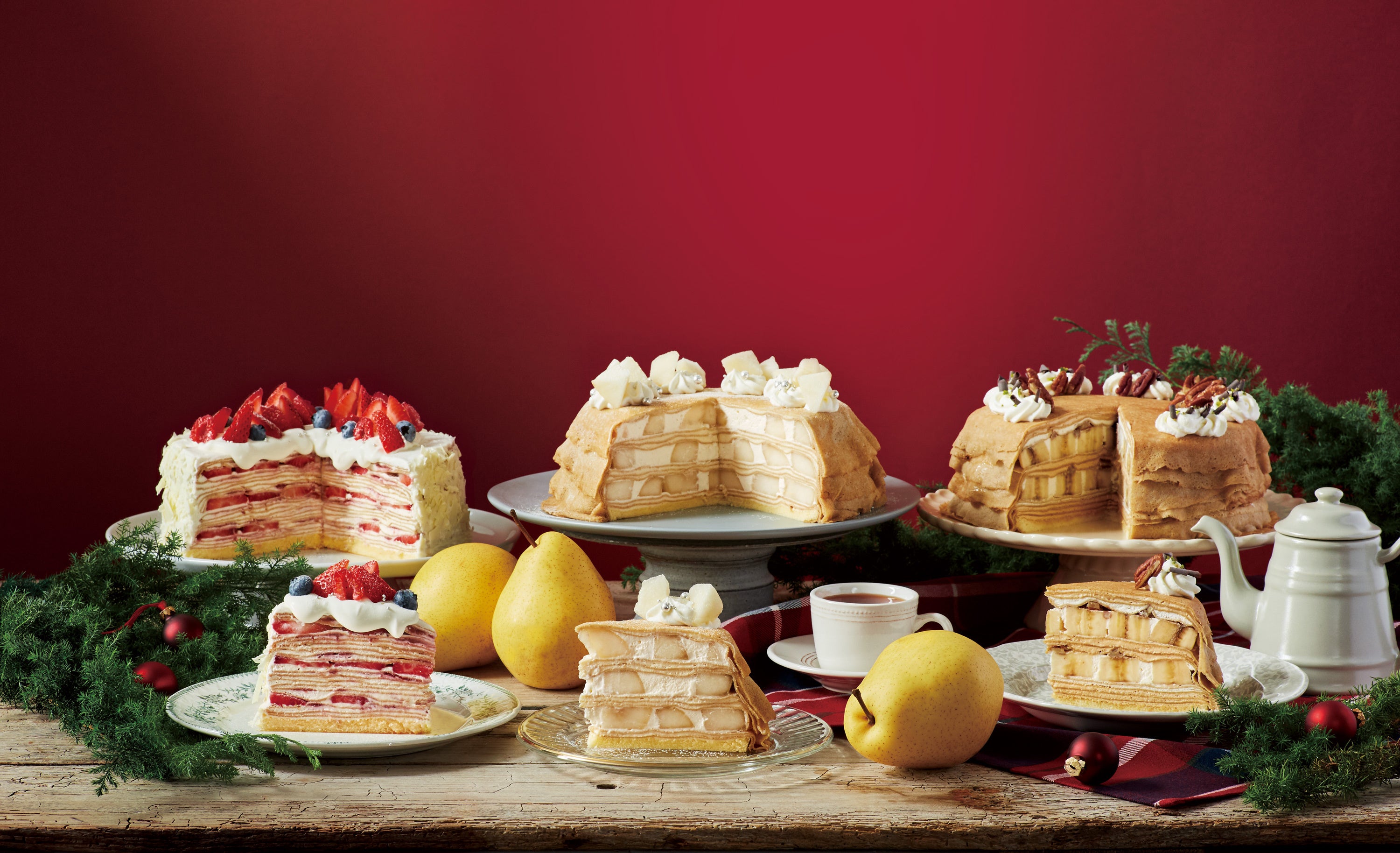 クリスマス限定ミルクレープ集合イメージ