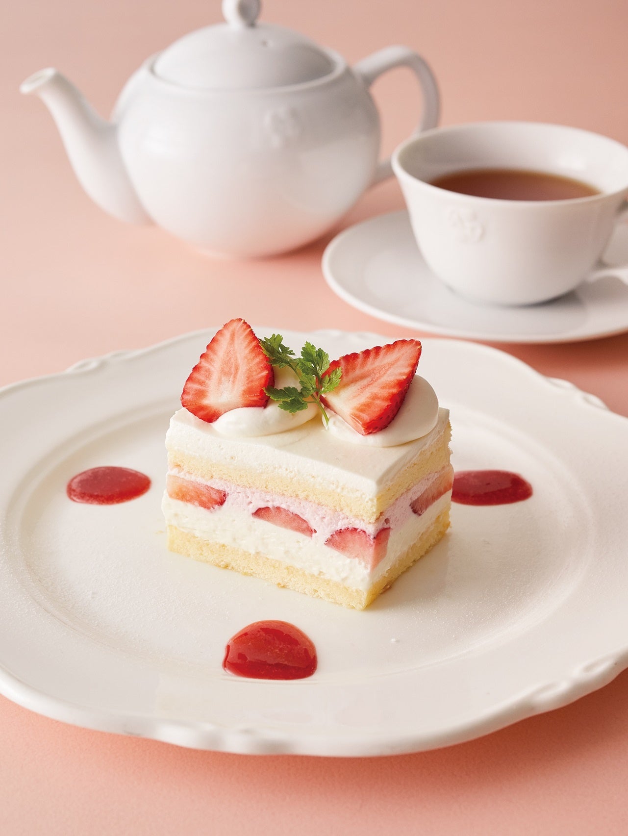 苺とリコッタチーズのショートケーキ