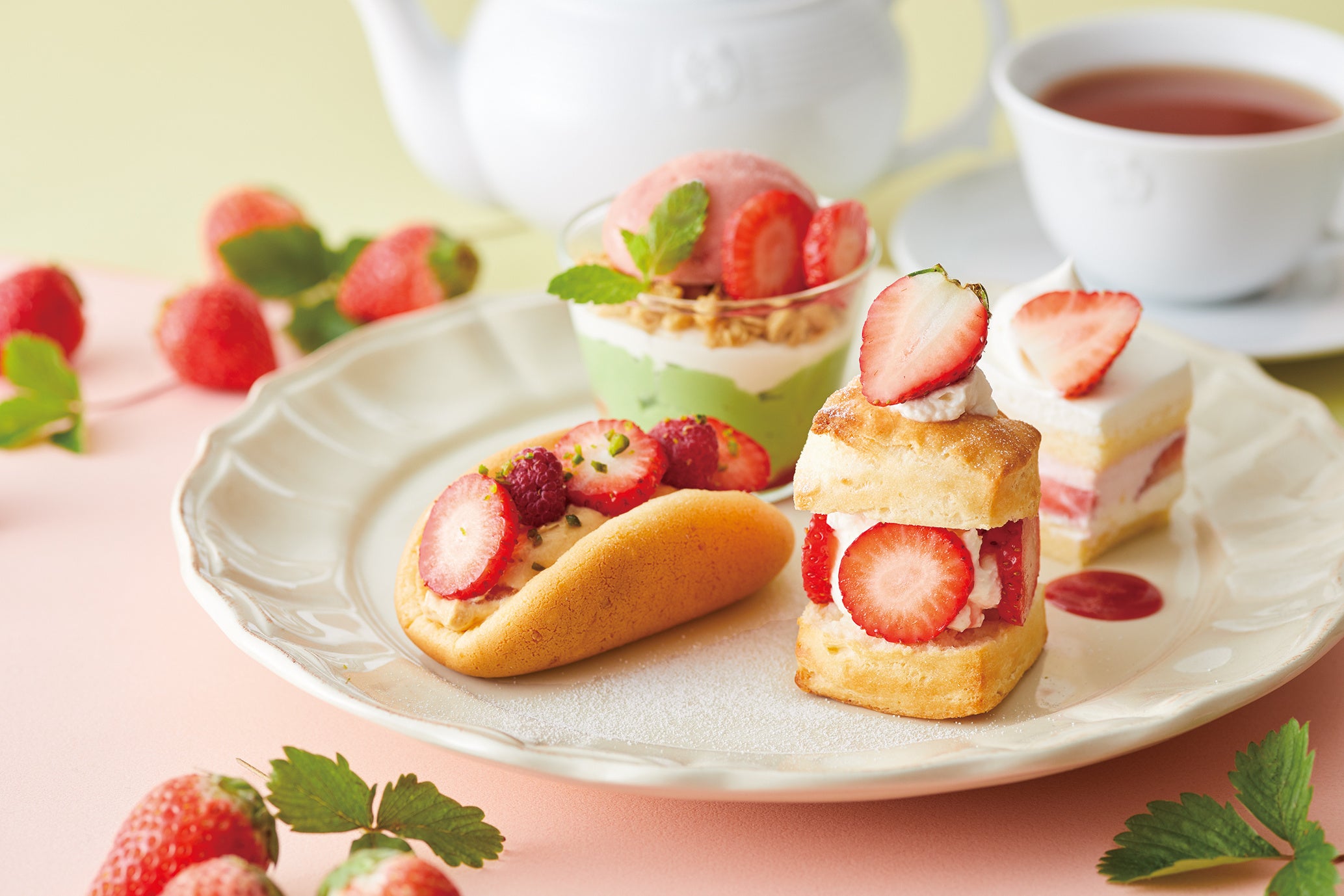 苺のアフタヌーンティーセット 第1弾