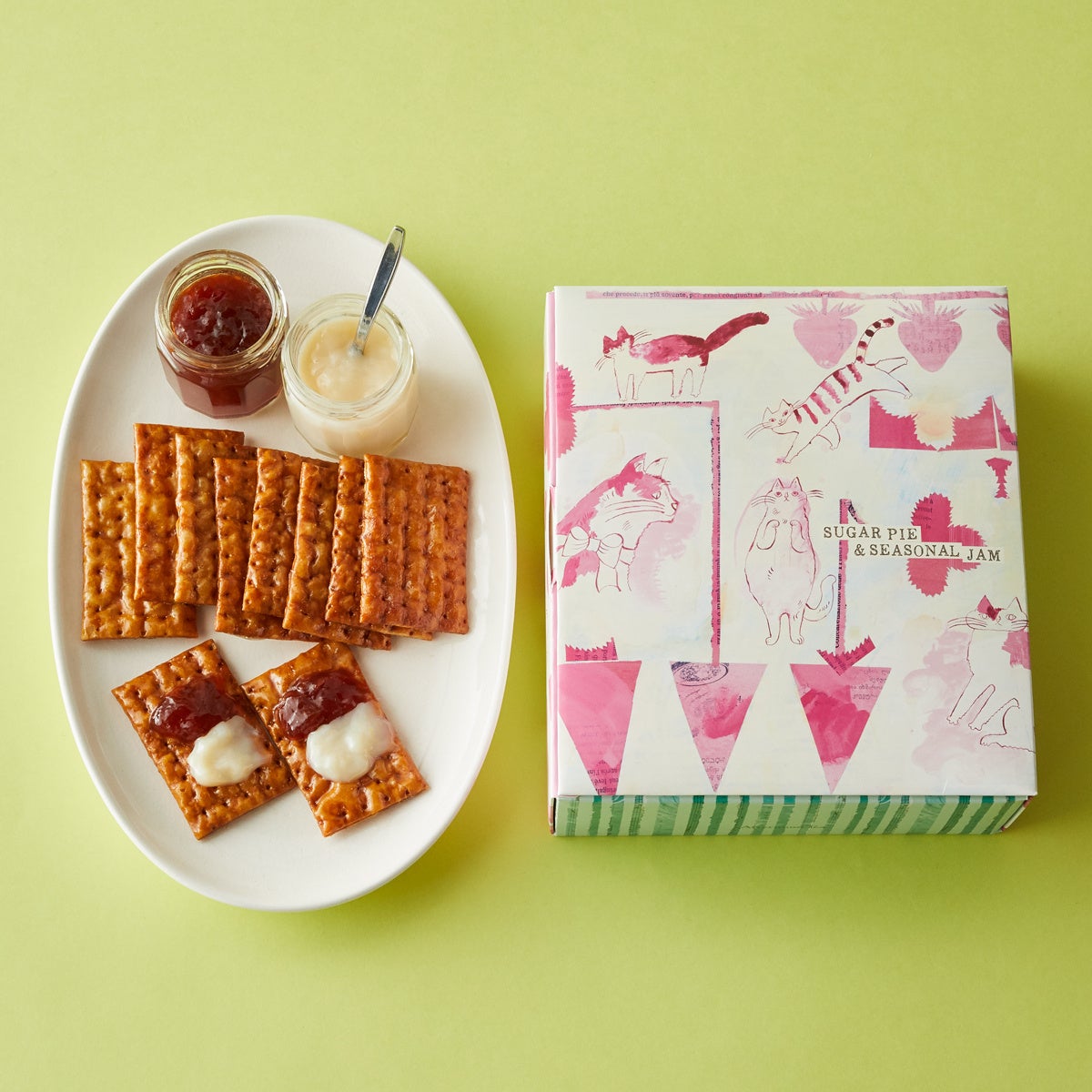 シュガーパイと2種のジャム　ミルク&苺のティージャム