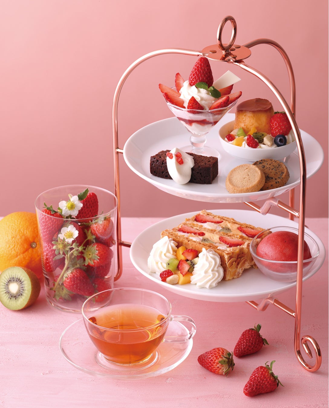 「季節のAfternoon Tea Set KIHACHIのパイスペシャル」税込み2,640円、ドリンク付き