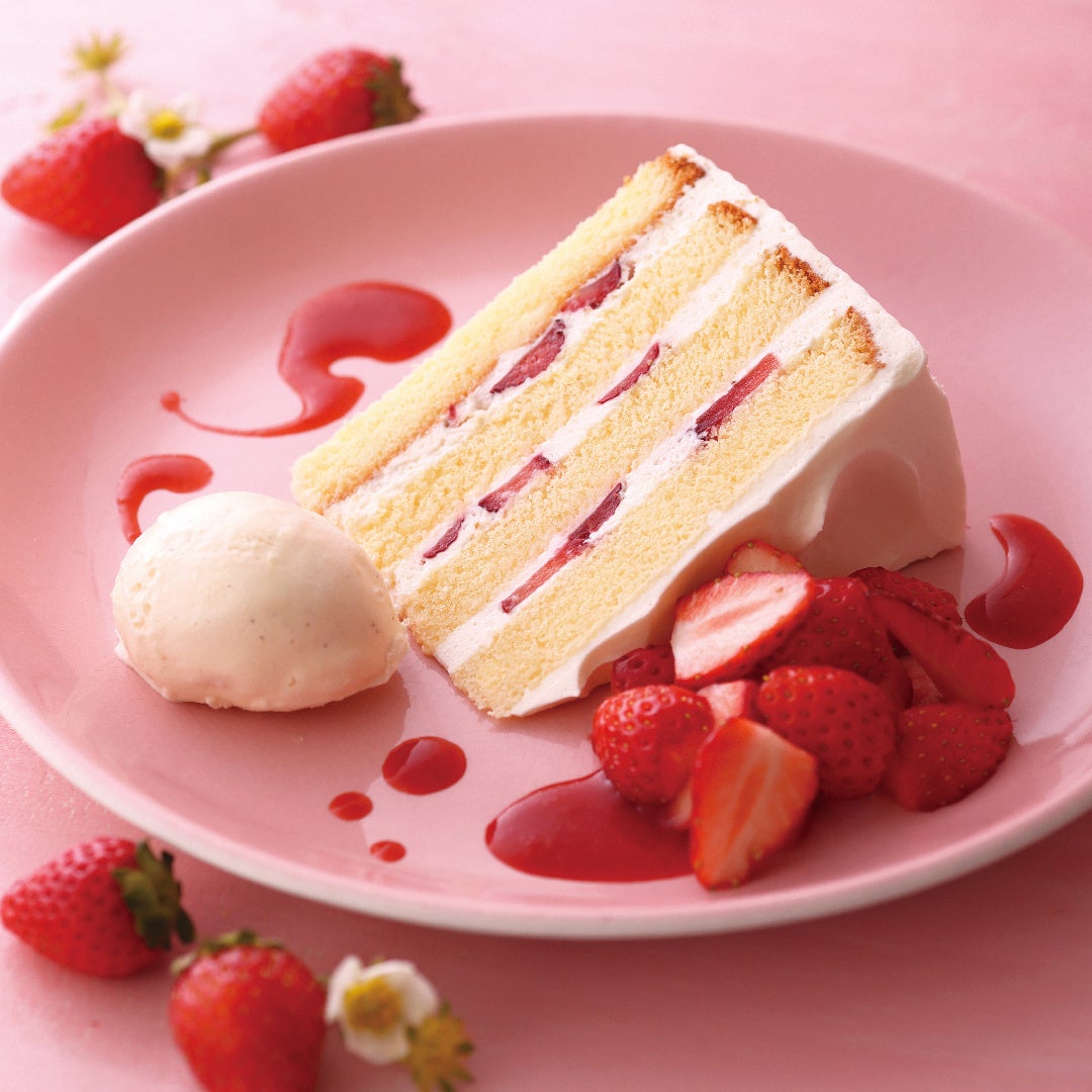 「苺のショートケーキ バニラアイス添え」税込み1,430円