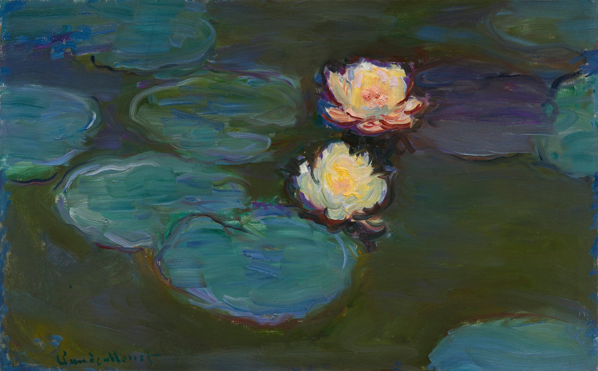 《睡蓮》1897-98年頃 ロサンゼルス・カウンティ美術館 Los Angeles County Museum of Art, Mrs. Fred Hathaway Bixby Bequest, M.62.8.13, photo © Museum Asso